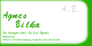 agnes bilka business card